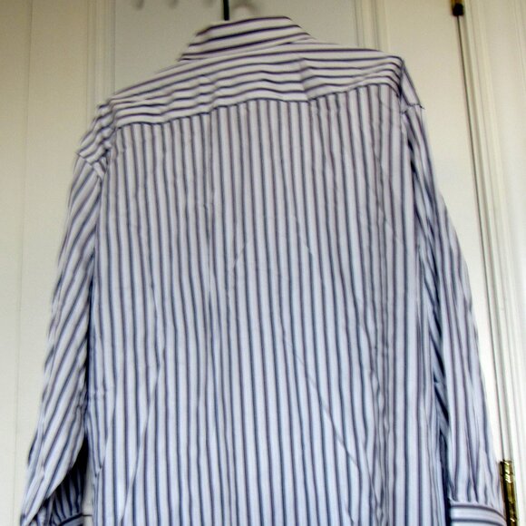 Canali Dress Shirt Men's Size 46|18 Long Sleeve Button-Up Made In Italy - Picture 5 of 7